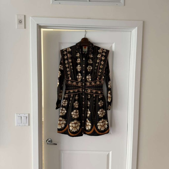 Farm Rio Black Bold Flowers Mini Dress - Picture 2 of 8